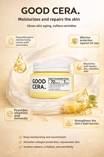 Holika Holika كريم جود سيرا سوبر سيراميد 60 مل - كريم مرطب وإصلاح