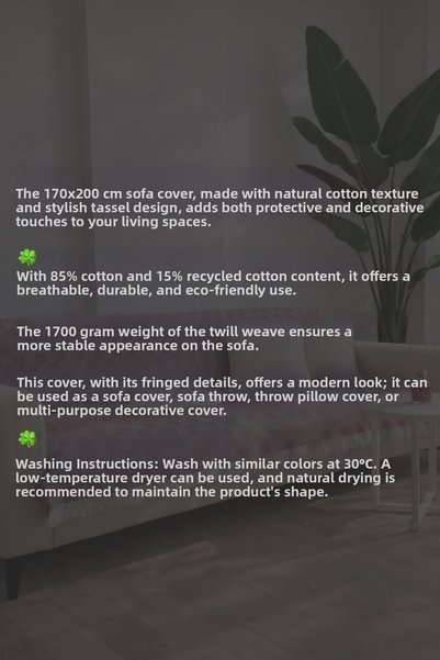 Miracolo Home Cotton Pieces of Sofa Cover Shawls Non-Slip Textured Multi-Purpose Sofa Bed Cover 170X200 cm Pack of 2