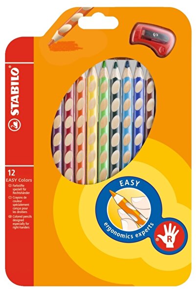 Stabilo Easy Colors Kuru Boya Kalemi 12 Renk Sağ El 33212
