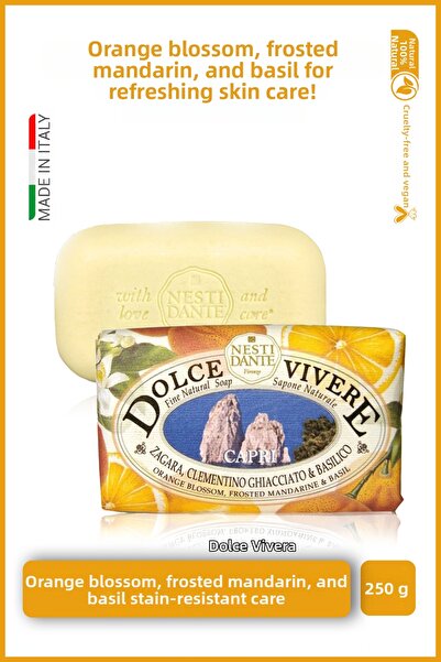 Nesti Dante Dolce Vivere Capri Katı Sabun 250 gr | Leke Karşıtı | Mandalina, ...