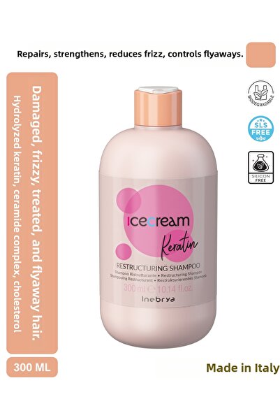 Inebrya Înghețată Keratin Şampuan Yoğun Işlem Görmüş Saçlar Için Onarım Şampu...