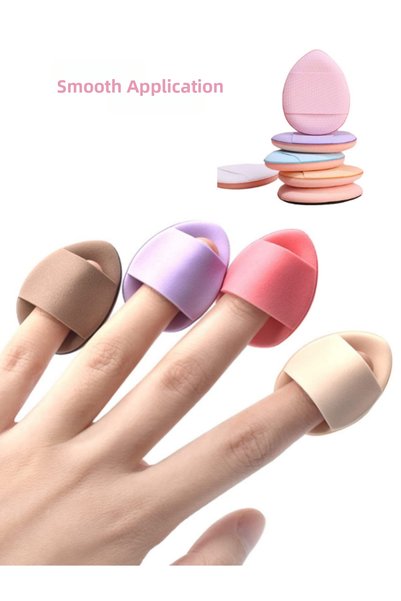 SheMask Makeup Sponge Powder Sponge Under-Eye Concealer Sponge Mini Finger Makeup Sponge Set Powder Puff