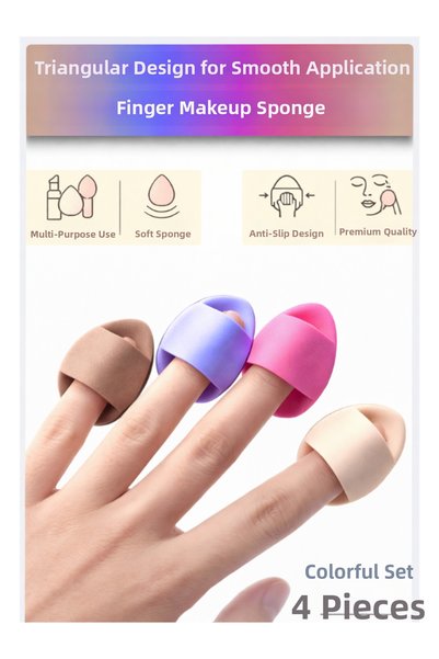 SheMask Makeup Sponge Powder Sponge Under-Eye Concealer Sponge Mini Finger Makeup Sponge Set Powder Puff