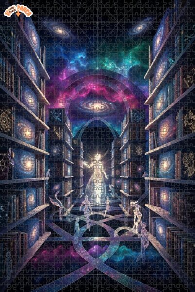 Esranın Dünyası Galactic Library Magic Journey Double-Layer Framed Wooden Puz...