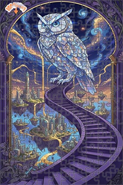 Esranın Dünyası The Ladder of the Crystal Owl Double-Layer Framed Wooden Puzz...