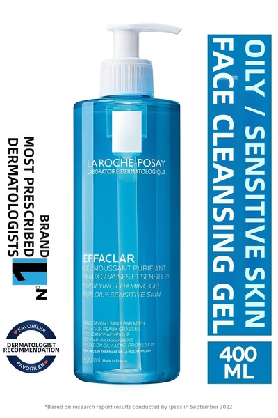 La Roche Posay جل إيفاكلار المضاد للرؤوس السوداء - 400 مل - للبشرة الدهنية وا...