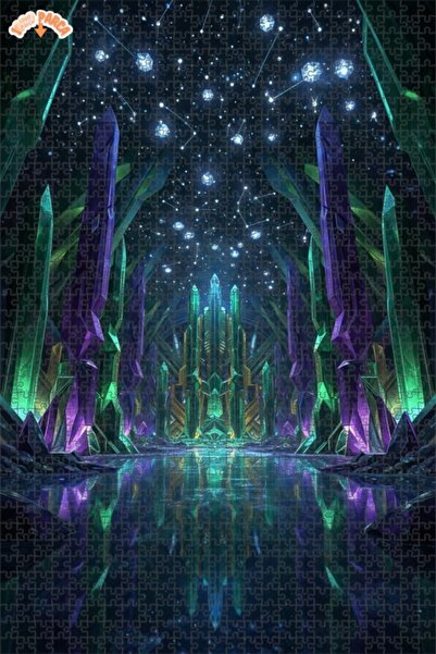 Esranın Dünyası Crystal Palace Star Show Double-Layer Framed Wooden Puzzle 10...