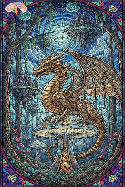 Esranın Dünyası Mechanical Dragon Wild Forest Adventure Art Puzzle 150 Pieces...