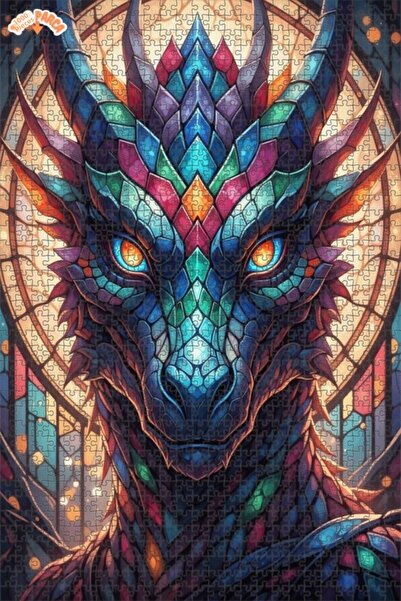 Esranın Dünyası Magical Dragon Mosaic Art Double-Layer Framed Wooden Puzzle 1...