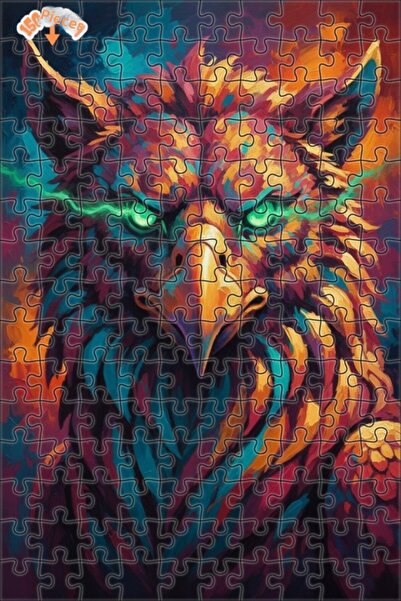 Esranın Dünyası Mysterious Griffin Oil Painting Lookalike Double-Layer Framed...