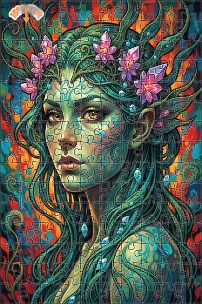 Esranın Dünyası Ancient Forest Spirit Oil Painting Lookalike Double-Layer Fra...