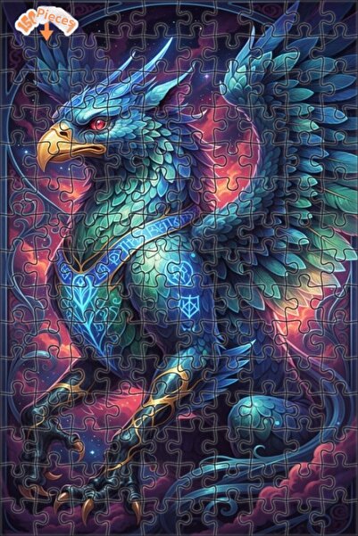 Esranın Dünyası Mysterious Creature Oil Painting Lookalike Wooden Puzzle Doub...