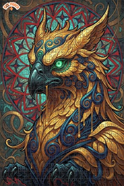 Esranın Dünyası Majestic Griffin Claw Oil Painting Lookalike Double-Layer Fra...