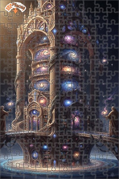 Esranın Dünyası Universe Library Double-Layer Framed Wooden Puzzle 150 Pieces...