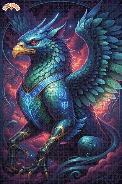 Esranın Dünyası Mysterious Creature Oil Painting Lookalike Wooden Puzzle Doub...