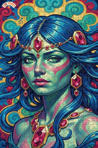 Esranın Dünyası Mysterious Goddess Oil Painting Look Wooden Puzzle 500 Pieces...