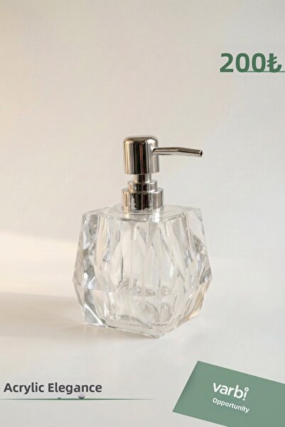 Varbifırsat Acrylic Diamond Cut Liquid Soap Dispenser 200 ml |   Modern Decor...