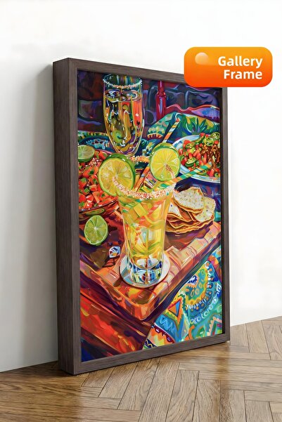 Zestia Καφέ πλαισιωμένο ποτήρι κοκτέιλ από καμβά, Lemon Drink Premium Σειρά Ν...