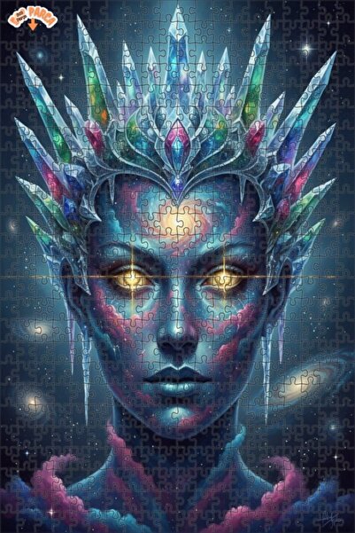 Esranın Dünyası Galactic Queen Crystal Crowned Cosmic Look Wooden Puzzle 500 ...