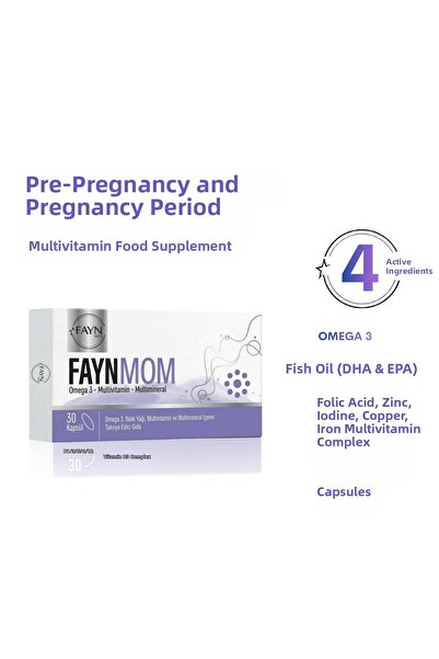 FAYNMED فيانموم فيتامينات متعددة للحمل وما قبل فترة الحمل تحتوي على أوميغا 3 ...
