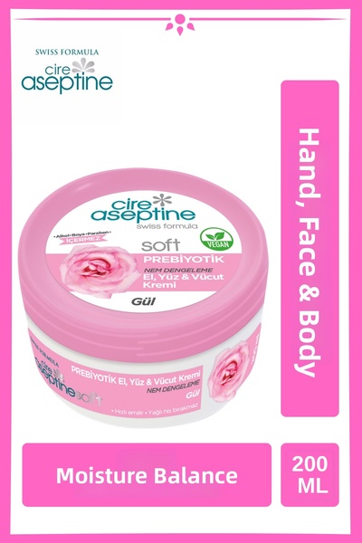 CIRE ASEPTINE كريم العناية بالورد بريبيوتيك - ناعم 200 مل مرطب