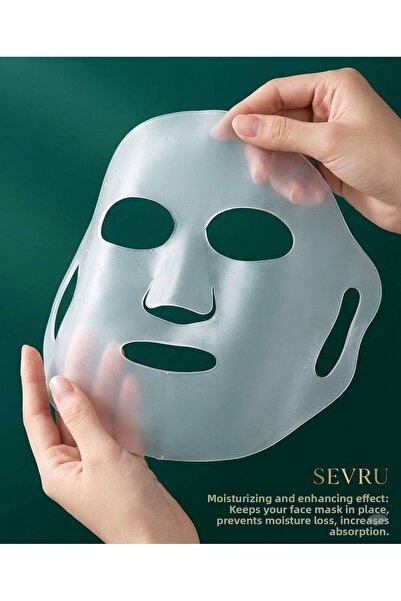 SEVRU قناع الوجه من السيليكون، غطاء علوي مريح ومرن