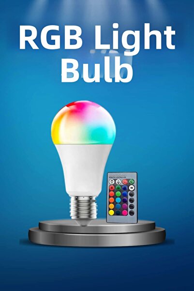 Epilons لمبة LED RGB ذات سطوع قابل للتعديل، مصباح أبيض ومصباح ملون