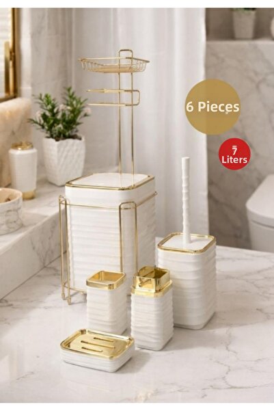 Store HGY Home Gold Ανταλλακτική θήκη χαρτιού υγείας και σετ μπάνιου 6 τεμαχί...