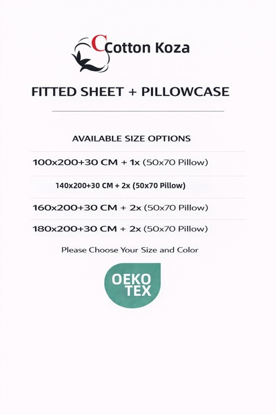 cottonkoza tekstil örme san. ve tic. ltd. şti. ملاءة سرير من قطن ممشط مطاطي