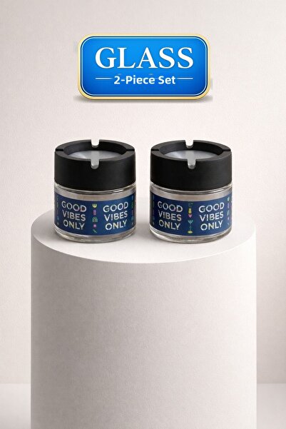 LE PARİS مجموعة من مطبوع مبخرة زجاجية بدون رائحة - مبخرة Good Vibes Only لحفظ...