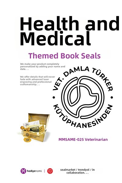 HEDİYENOMİ MühürMarket > ختم كتاب الطب البيطري والصحي - ختم الكتاب > MMSAME-025