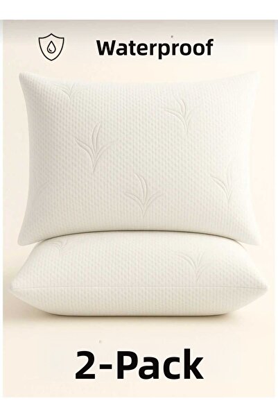 ce home collectıon Bamboo 2-Pack Pillowcase Liquid-Proof Pillow Mattress Prot...