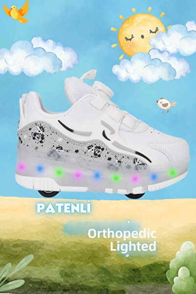 AYK'S حذاء رياضي للأطفال من روكى وايت مزود بإضاءة لتقويم العظام من نيلز إف دا...