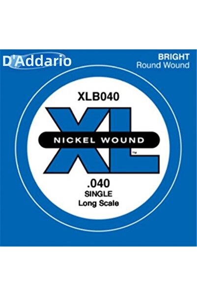 Daddario XLB040 БАС ГИТАРА ЕДИНСТВЕНА СТРУНА, (SOL), XL НИКЕЛОВА ОБВИВКА, 0,0...