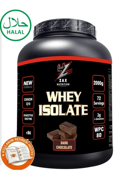 zax nutrition بروتين مصل اللبن المعزول بنكهة الشوكولاتة الداكنة 2000 جرام