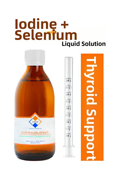 Custom Supplements ®   محلول سائل اليود + السيلينيوم (150 مل)