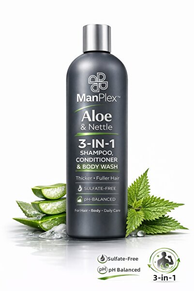 Plex Men Aloe Vera Shampoo 355 ml |   Sulfate-Free Men's Shampoo |   Anti-Hai...