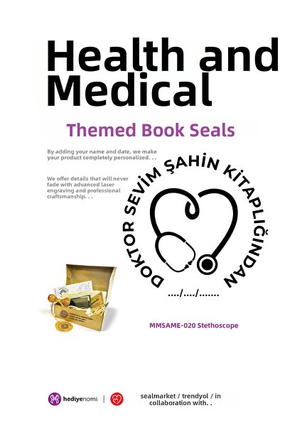 HEDİYENOMİ MühürMarket > ختم كتاب الطبيب الصحي والطبي - ختم الكتاب > MMSAME-020