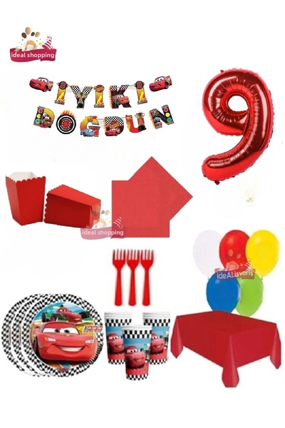 Bkmc SET DE DECORĂRI PENTRU PETRECERE DE ANIVERSARE CU TEMATICĂ AUTO, PENTRU ...