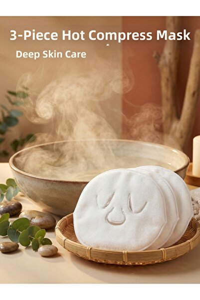 Femmelogy 3-Pack Hot Compress Facial Mask Steam Towel Spa Mask