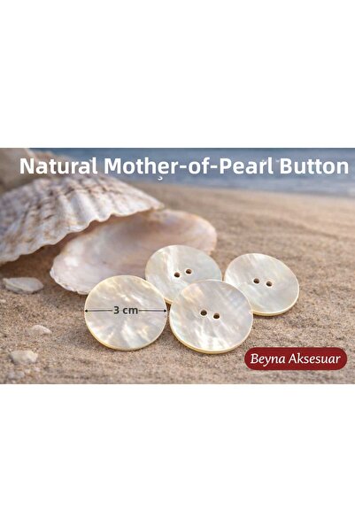 Beyna 1.QUALITY NATURAL REAL SEDEF 3 CM BUTTON 1 PACKAGE 8 PIECES