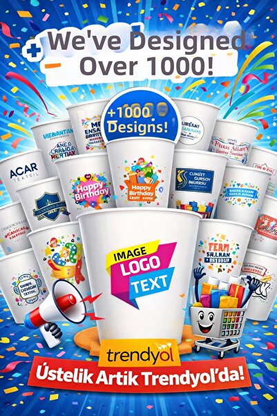 SBS تصميم مخصص للشركات مع شعار مطبوع، أكواب كرتونية سميكة بوزن 7 أونصة، 50 قطعة.