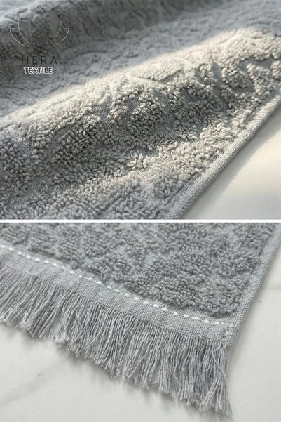 HERA 12-Piece Set: 4Pcs Purple-4Pcs Gray-4Pcs Gülkurusu 30X50 cm P Cotton U Kitchen Towels