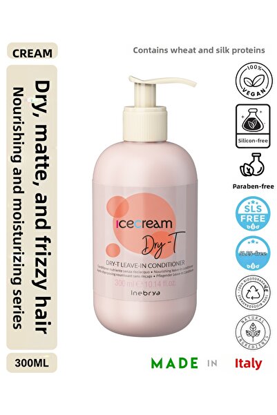 Inebrya آيس كريم دراي-تي بلسم مغذي للشعر الجاف والمعالج 300 مل