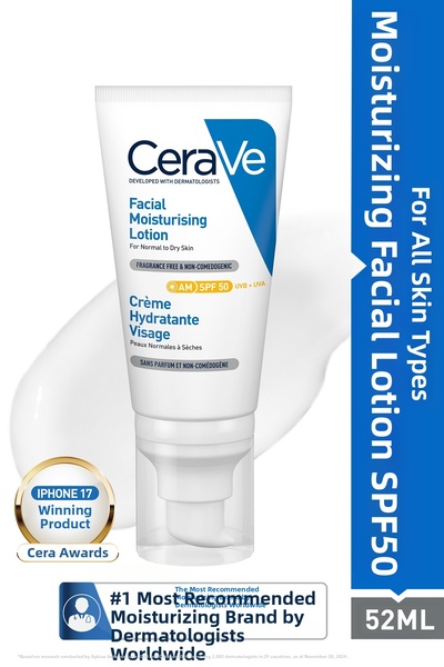 CeraVe Cremă de față hidratantă cu protecție solară SPF50 52 ml