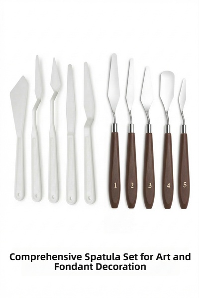 DESUP MODEL 5 Pieces Metal Painting Spatula Palette Knives, Painter Sipatula ...