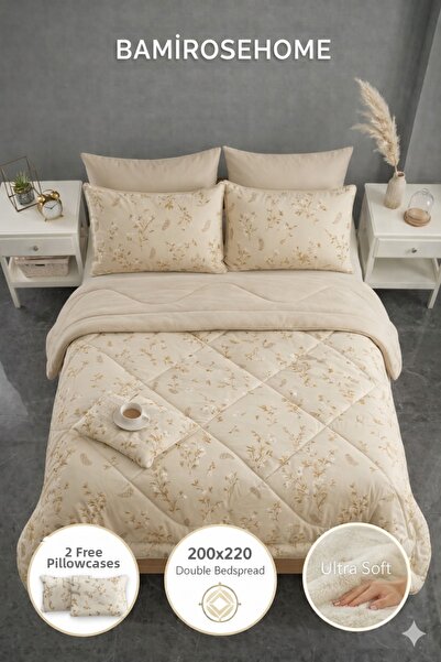 BAMİROSE Pilotă dublă cu două fețe și husă de pernă DIAMOND LUX WELLSOFT, pen...