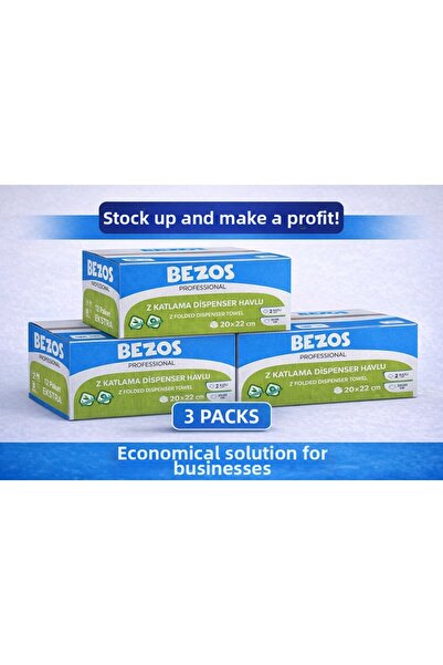 Twin Store Bezos Professional Z Folded Dispenser Towel 2 Layer Cellulose 20X2...