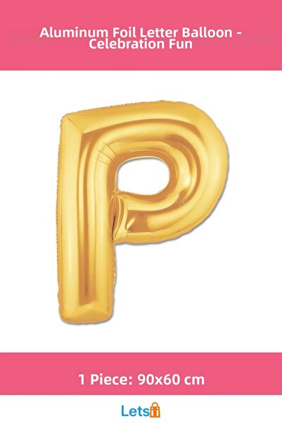 Letsii بالون حروف ذهبي اللون بطول 1 متر بالون طائر