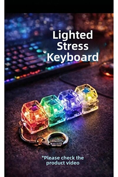 NEWSTORE HOME سلسلة مفاتيح مضيئة للوحة المفاتيح لتخفيف التوتر